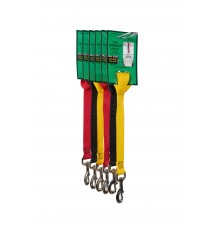 
	Simple attachment with no tools

	Simply loop around a bar or fence rail before passing the tri...